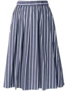 Michael Michael Kors Striped Midi Skirt - Blue