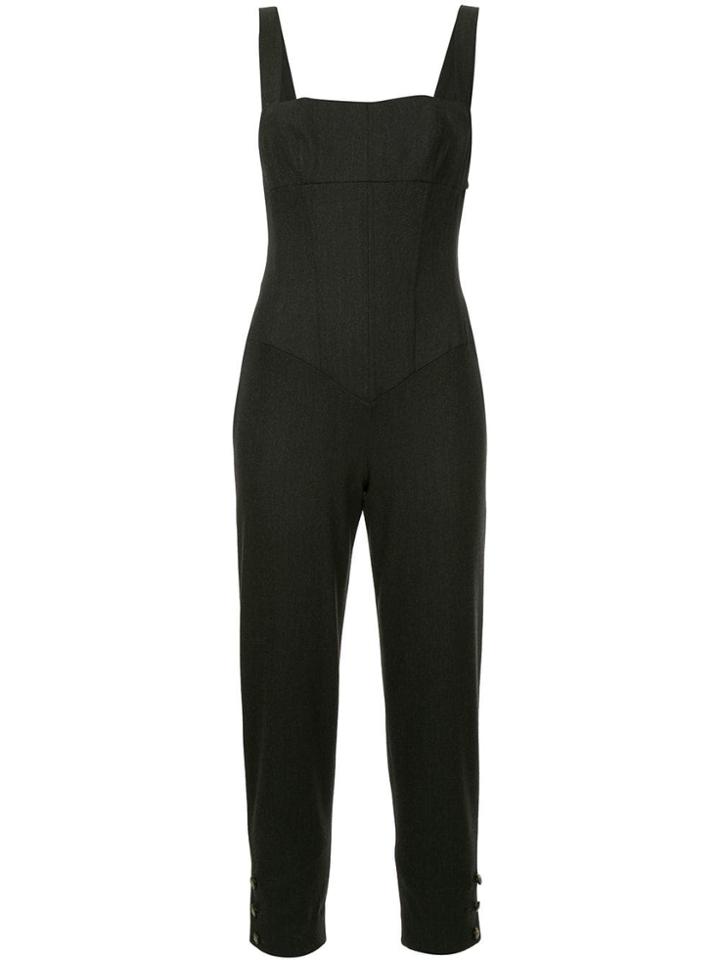 Chanel Vintage Cropped Slim Jumpsuit - Black