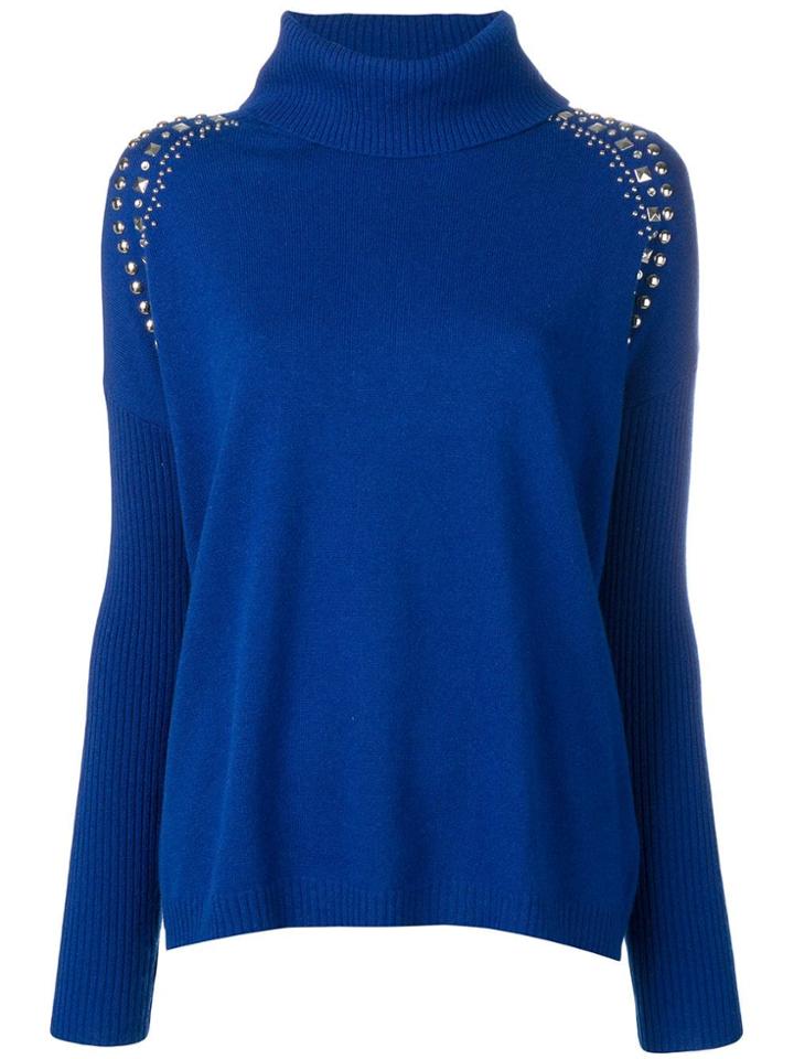 Liu Jo Studded Shoulder Top - Blue
