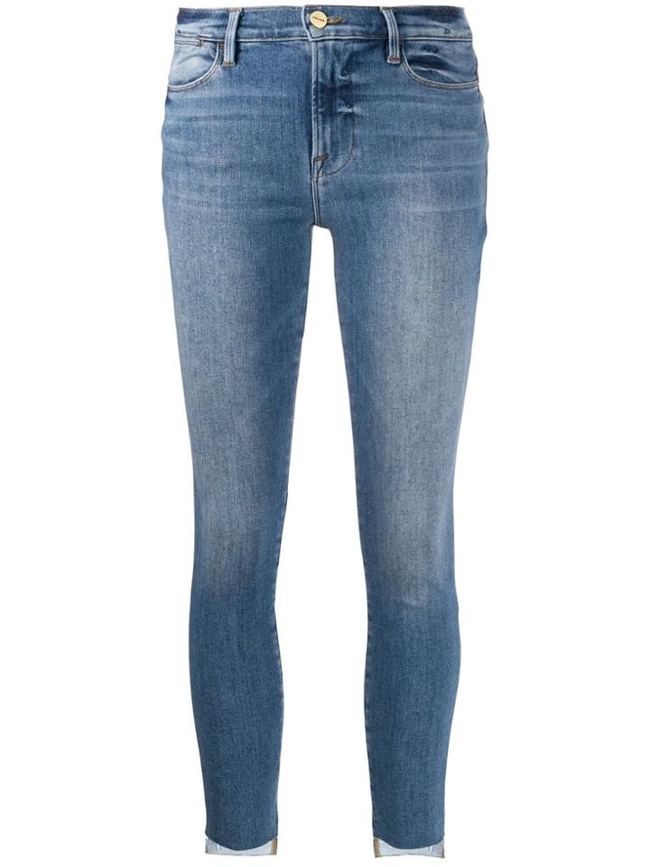 Frame High Rise Skinny Jeans - Blue
