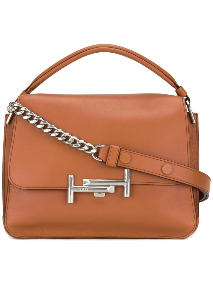 Tod's 'double T' Shoulder Bag - Brown