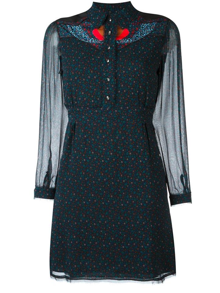 Coach Layered Floral Print Dress