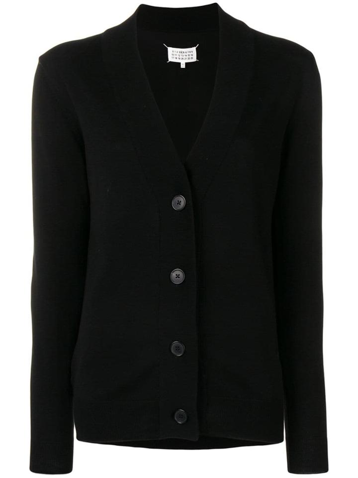 Maison Margiela Longline V-neck Cardigan - Black