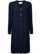 Thom Browne Buttoned Dress, Women's, Size: 40, Blue, Silk