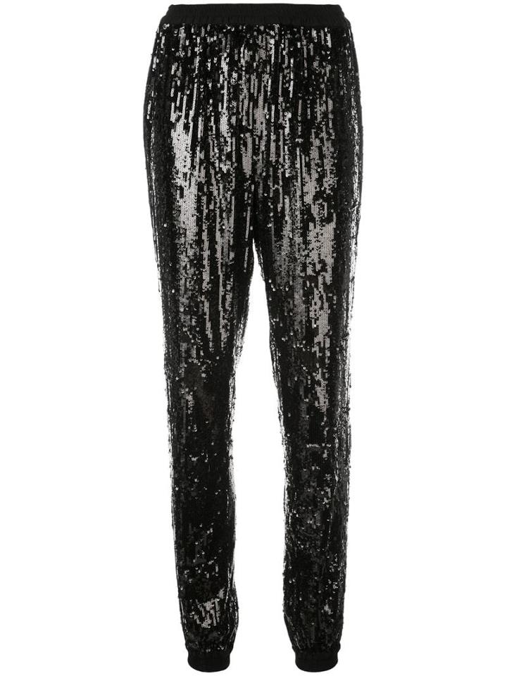 Michael Kors Sequinned Tapered Trousers - Black