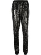 Michael Kors Sequinned Tapered Trousers - Black