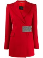 John Richmond Embellished Blazer Jacket - Red