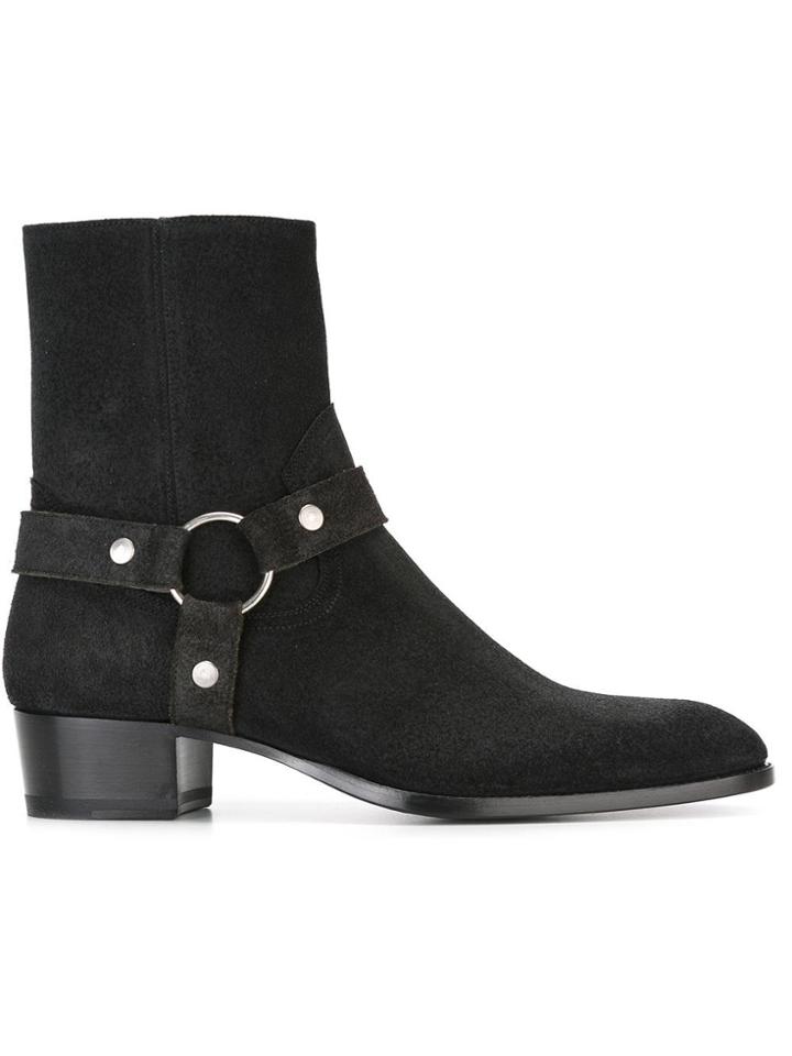 Saint Laurent Classic Wyatt 40 Harness Boots - Black