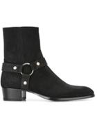 Saint Laurent Classic Wyatt 40 Harness Boots - Black