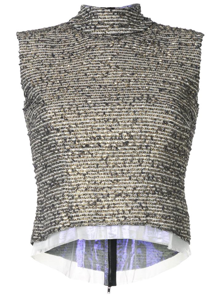 Zambesi Textured High-neck Top - Multicolour