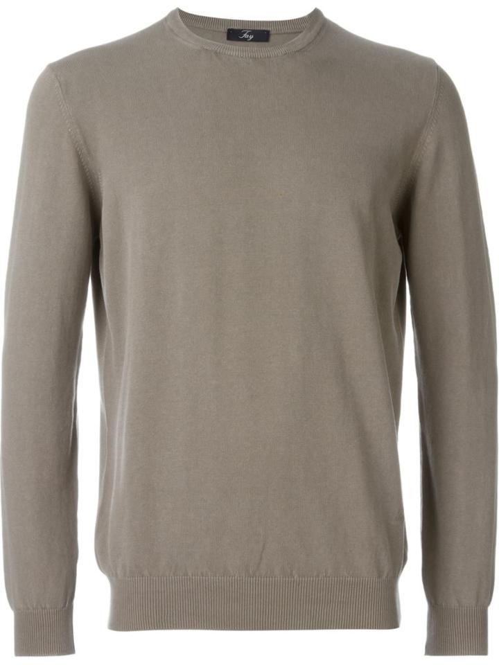 Fay Classic Jumper, Men's, Size: 56, Grey, Cotton