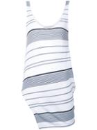 Stella Mccartney Striped Asymmetric Top, Women's, Size: 42, White, Cotton