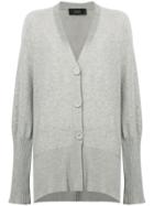 Maison Flaneur Relaxed-fit Cardigan - Grey