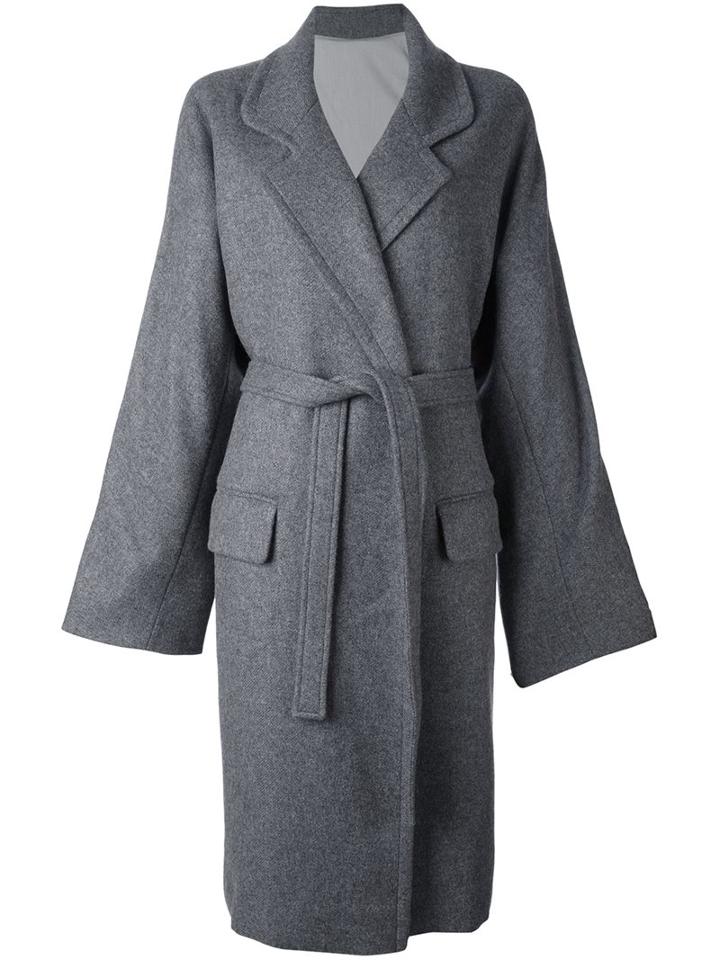 Nehera Belted Robe Coat, Women's, Size: 38, Grey, Cotton/polyamide/cupro/alpaca