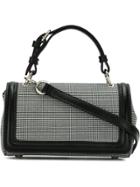 Reinaldo Lourenço Houndstooth Shoulder Bag - Black