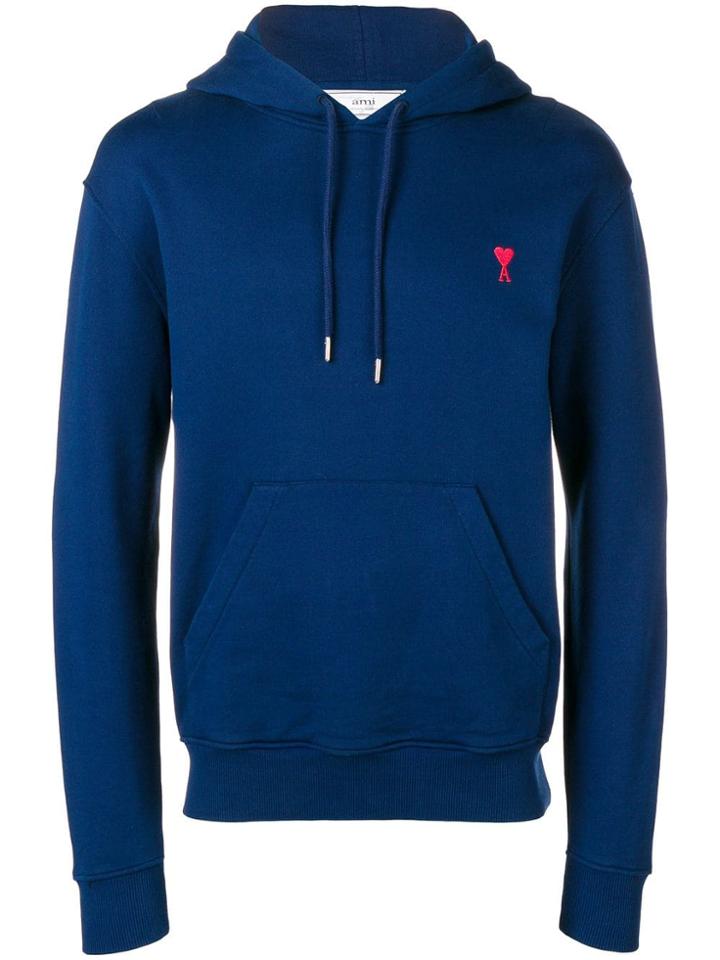 Ami Alexandre Mattiussi Ami De Caur Hoodie - Blue