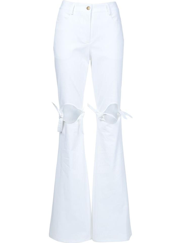 Rosie Assoulin Cut Out Knee Flared Trousers
