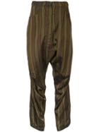 Rundholz - Striped Trousers - Women - Cupro - S, Brown, Cupro
