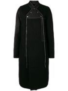 Rick Owens Double-breasted Neckline Coat - Black