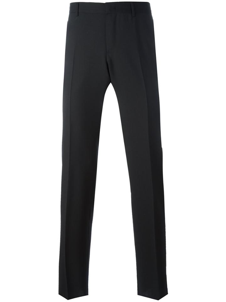 Z Zegna Plain Tailored Trousers - Black