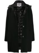 Woolrich Single Breasted Layered Coat - Black