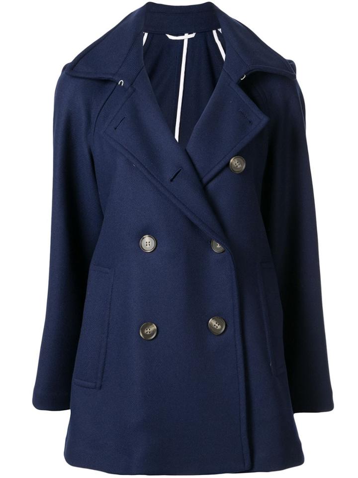 Ck Calvin Klein Checked Sleeveless Peacoat - Blue