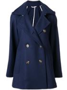 Ck Calvin Klein Checked Sleeveless Peacoat - Blue