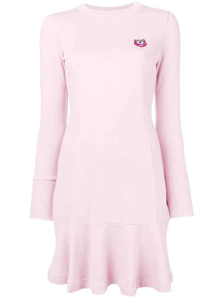 Kenzo Flared Jersey Dress - Pink & Purple