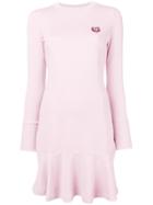 Kenzo Flared Jersey Dress - Pink & Purple