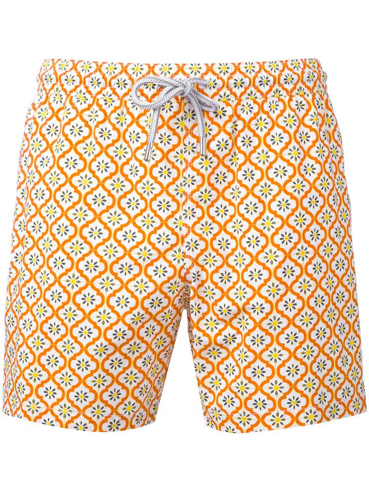 Capricode - Printed Swim Shorts - Men - Nylon - Xl, Yellow/orange, Nylon