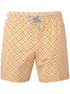 Capricode - Printed Swim Shorts - Men - Nylon - Xl, Yellow/orange, Nylon