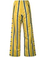 Gwen Salakaia - Striped Trousers - Women - Polyamide - 2, Yellow/orange, Polyamide
