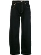 Carven Cropped Boyfriend Jeans - Black