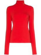 Calvin Klein 205w39nyc High Neck Fitted Jersey Top - Red