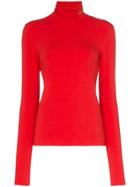 Calvin Klein 205w39nyc High Neck Fitted Jersey Top - Red