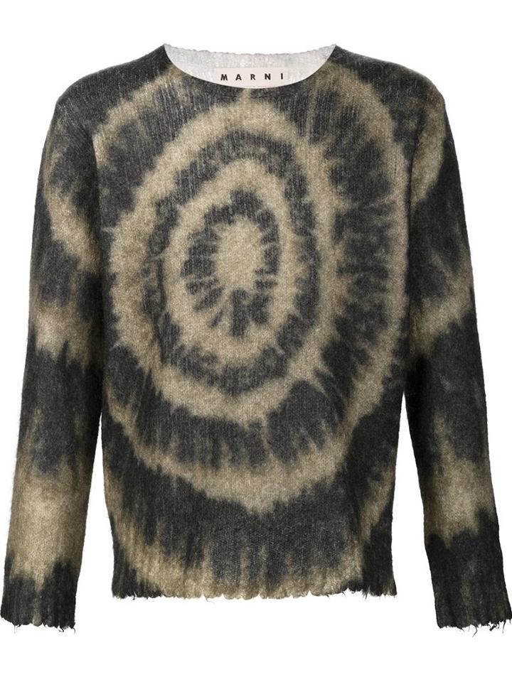 Marni Tie Dye Sweater, Men's, Size: 52, Black, Mohair/wool/polyimide
