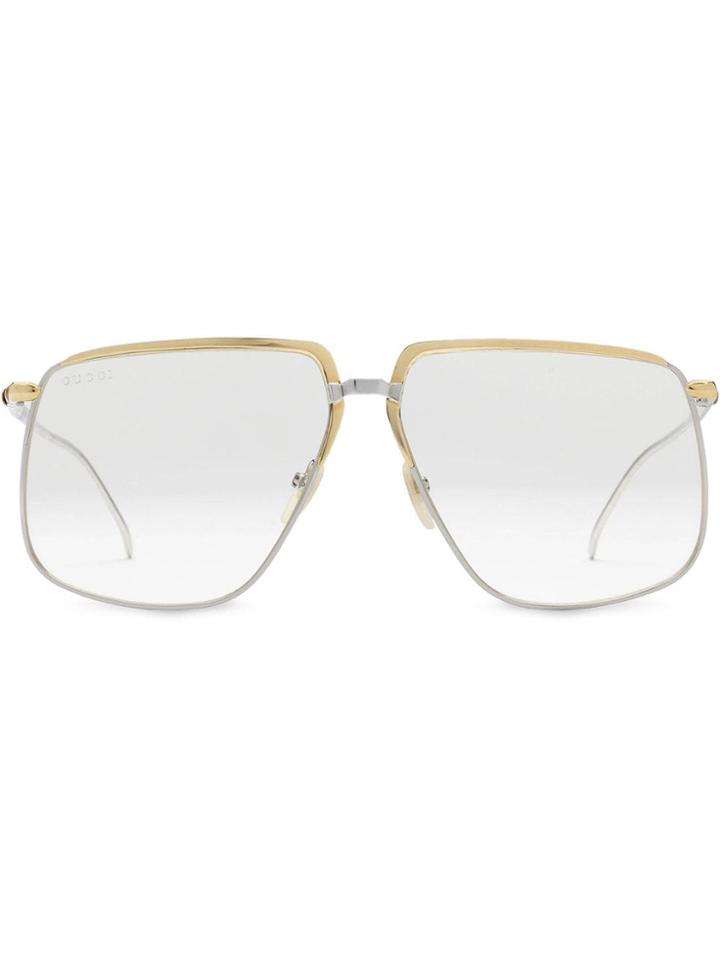 Gucci Eyewear Square-frame Glasses - Silver