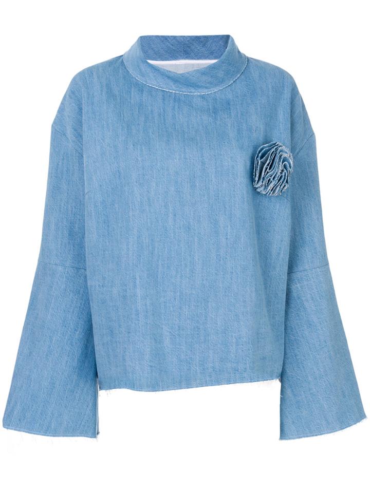 Golden Goose Deluxe Brand Bell-shaped Denim Blouse - Blue
