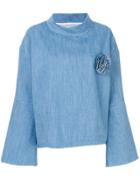 Golden Goose Deluxe Brand Bell-shaped Denim Blouse - Blue