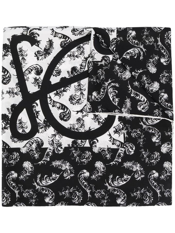 Loewe Feather Logo Scarf - Black