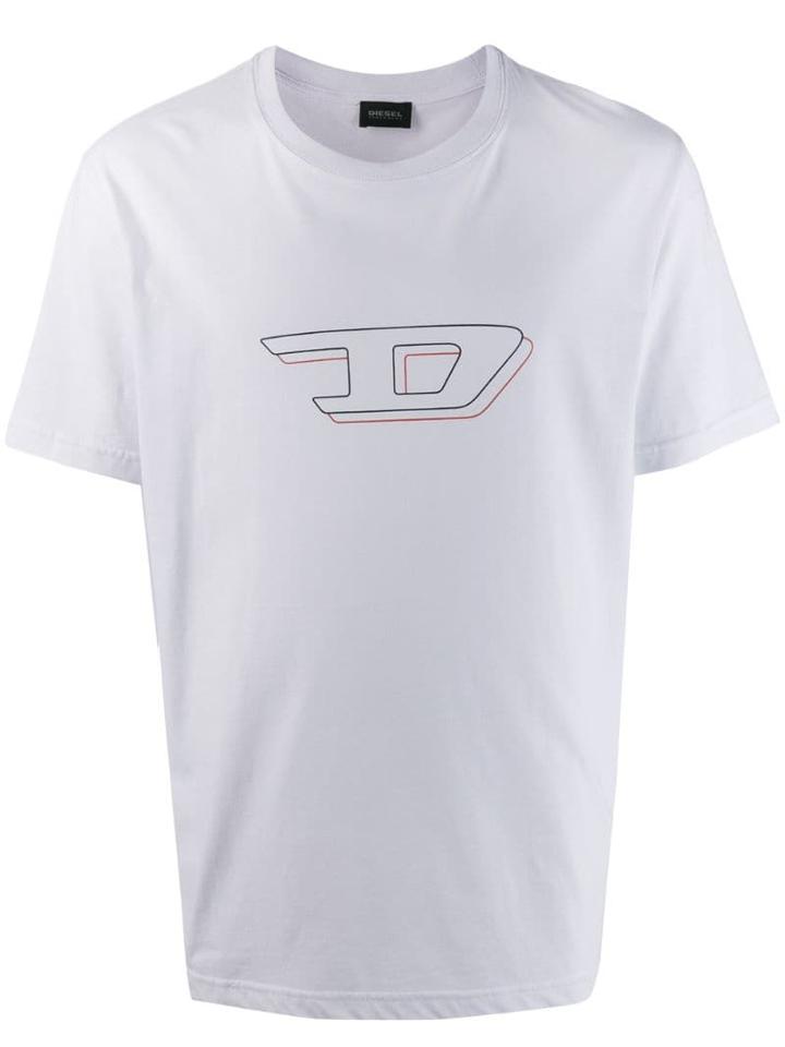 Diesel 3d Logo Print T-shirt - White