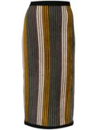 Antonio Marras Striped Pencil Skirt - Grey