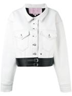 Alyx - Cropped Jacket - Women - Cotton/artificial Leather - M, White, Cotton/artificial Leather