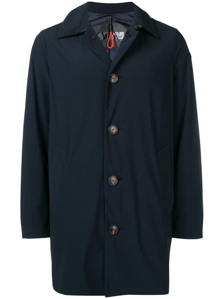 Rrd Buttoned Midi Coat - Blue