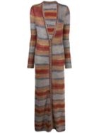 Jacquemus La Robe Striped Knitted Dress - Red