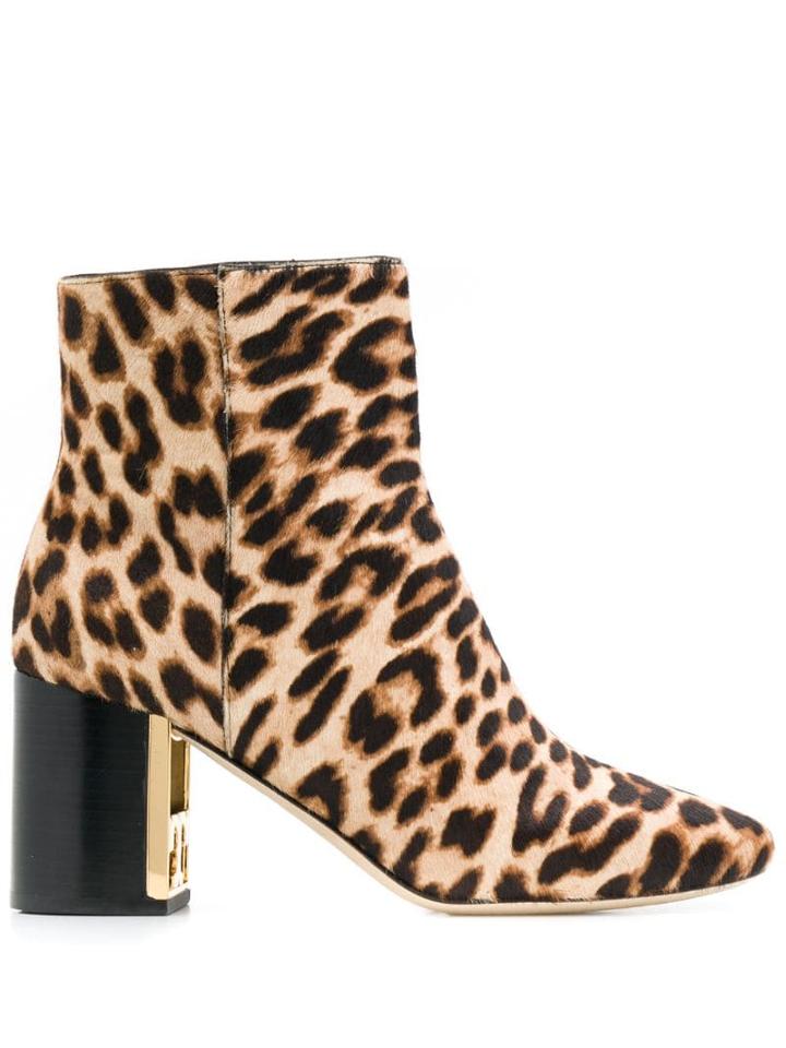 Tory Burch Gigi Leopard Print Boots - Neutrals