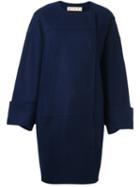 Marni Double Breasted Coat, Women's, Size: 44, Blue, Polyamide/virgin Wool