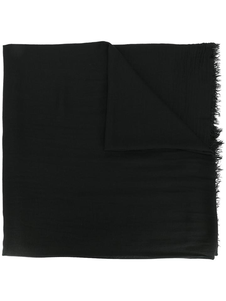 Faliero Sarti Fringed Edge Scarf - Black