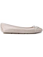 Michael Michael Kors Logo Plaque Ballerina Shoes - Grey