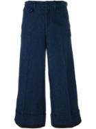 No21 Cropped Wide Leg Jeans, Women's, Size: 44, Blue, Cotton/spandex/elastane